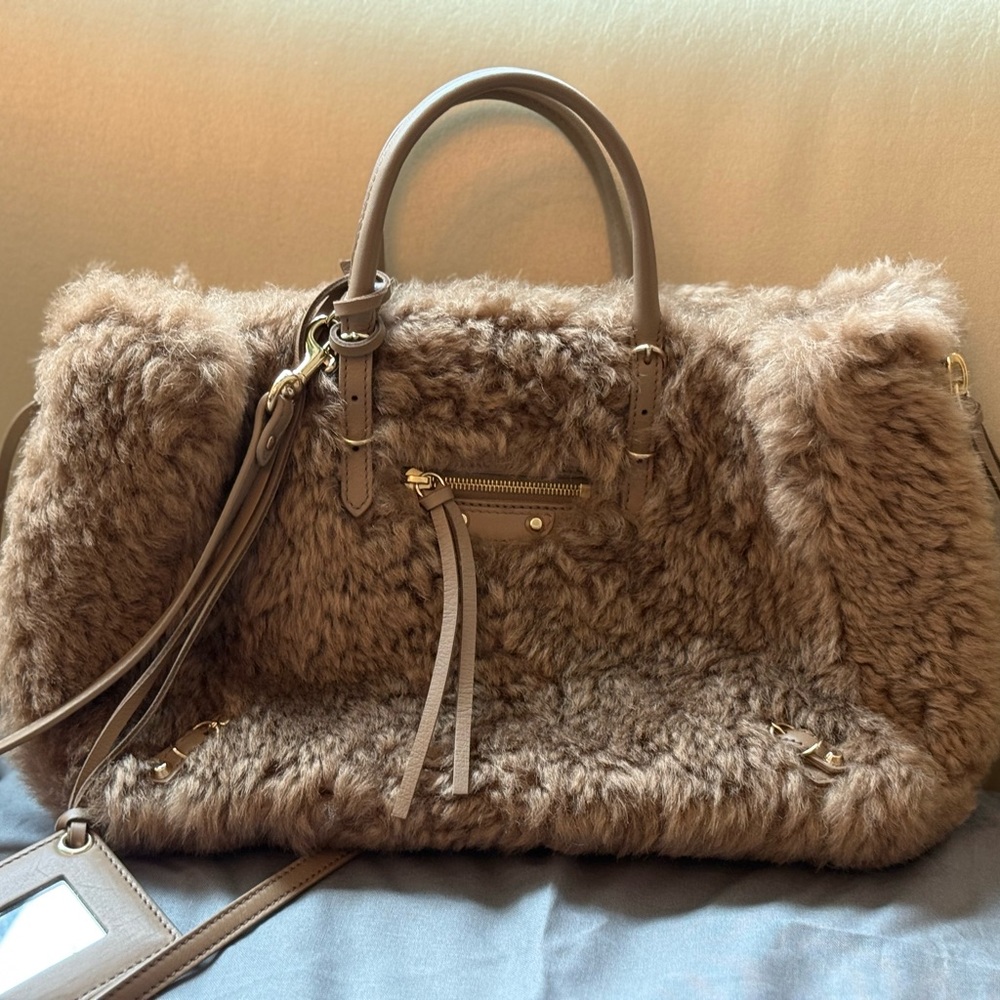Balenciaga Brown Fur Handbag